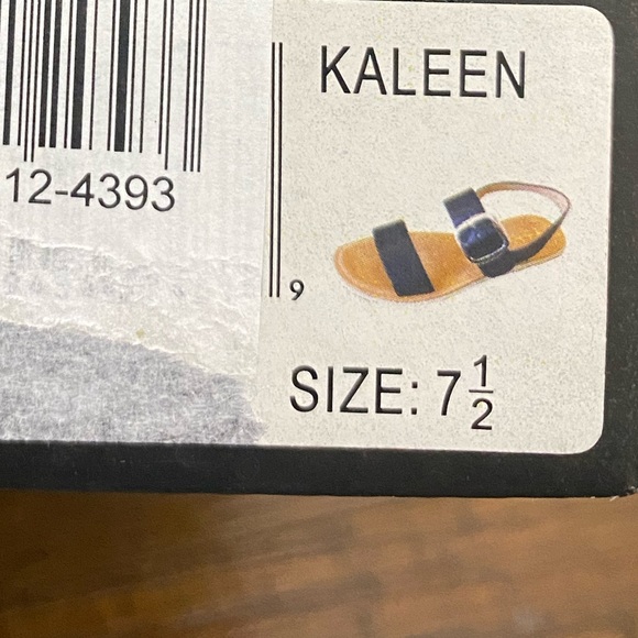 Nicole Miller Black Kaleen Sandals size 7.5 M Buckle Two strap jute rope nwt - Picture 6 of 6